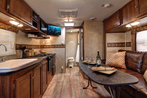 bullet travel trailer interior