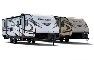 bullet travel trailer exterior