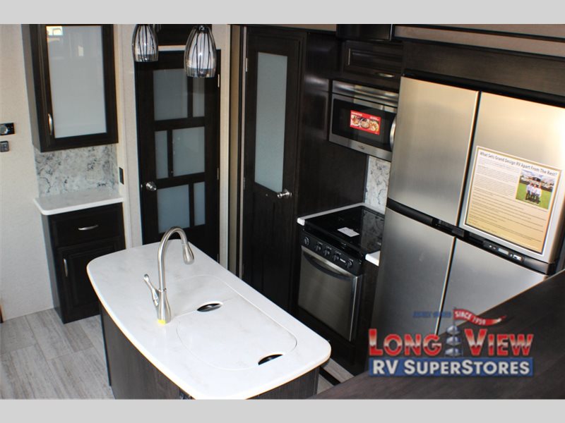 Grand Design Momentum Fifth Wheel Toy Hauler Kitchen