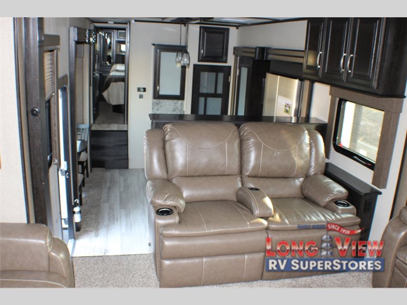 Grand Design Momentum Fifth Wheel Toy Hauler Living area