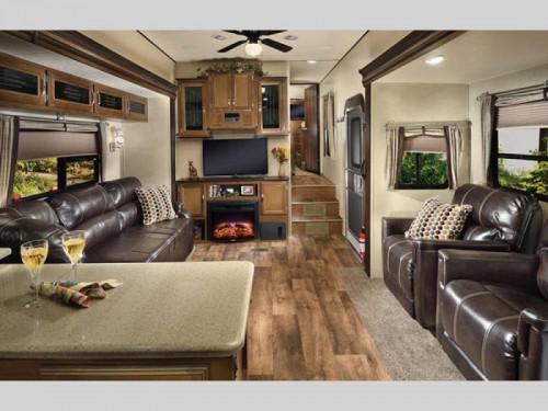 Forest River Wildwood Heritage Glen Fifth Wheel Living Room