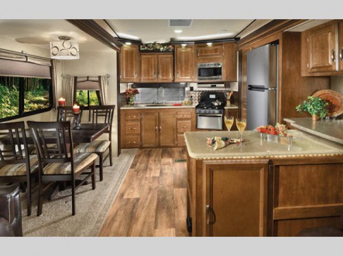 Forest River Wildwood Heritage Glen Fifth Wheel Kitchen