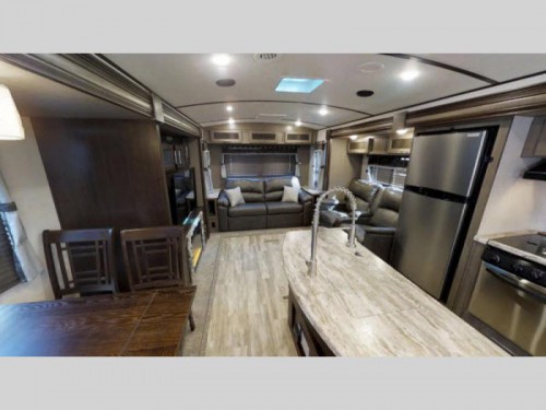 Forest River Surveyor travel trailer interior