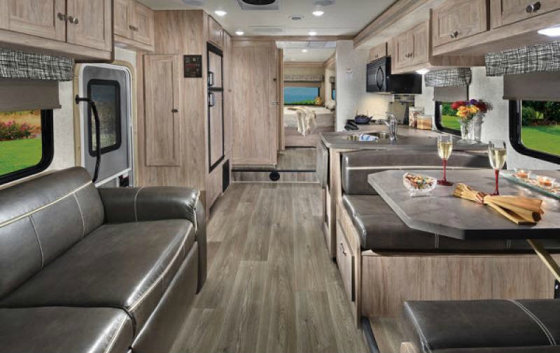 living area of sunseeker class c motorhome