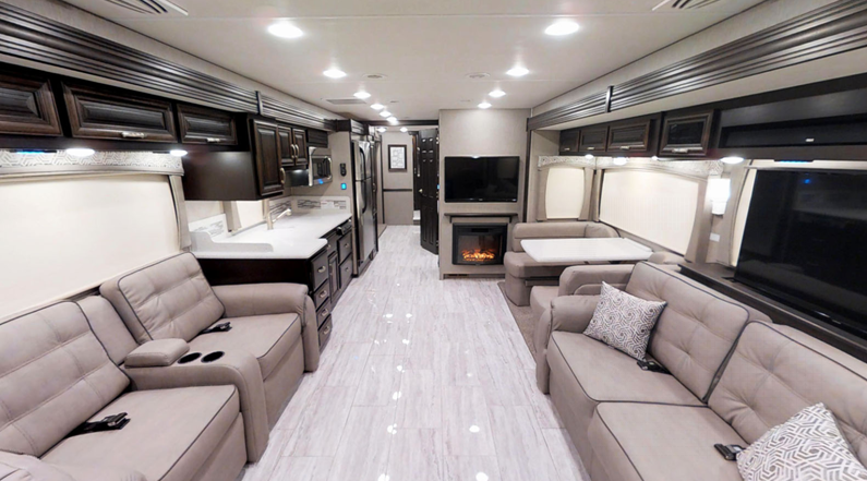 berkshire diesel motorhome living room