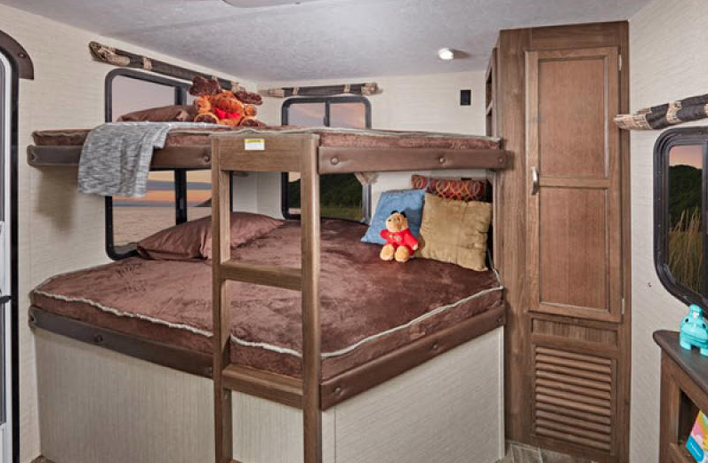 bunks in bullet travel trailer