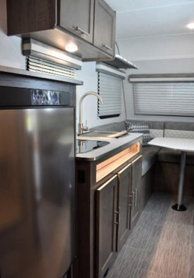 kitchen in no bo travel trailer