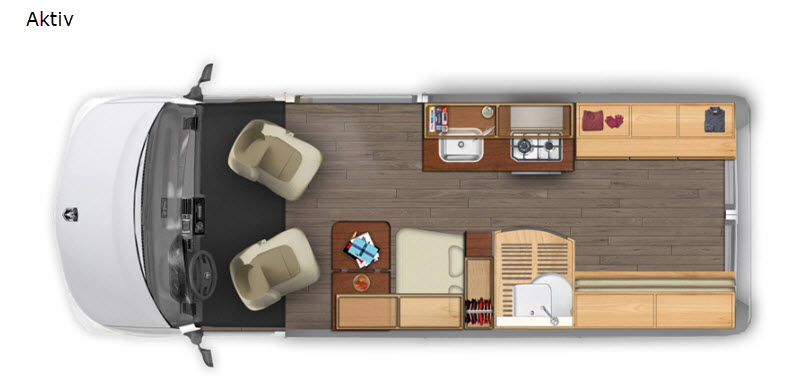 EHGNA Class B Motorhome Interior Floorplan