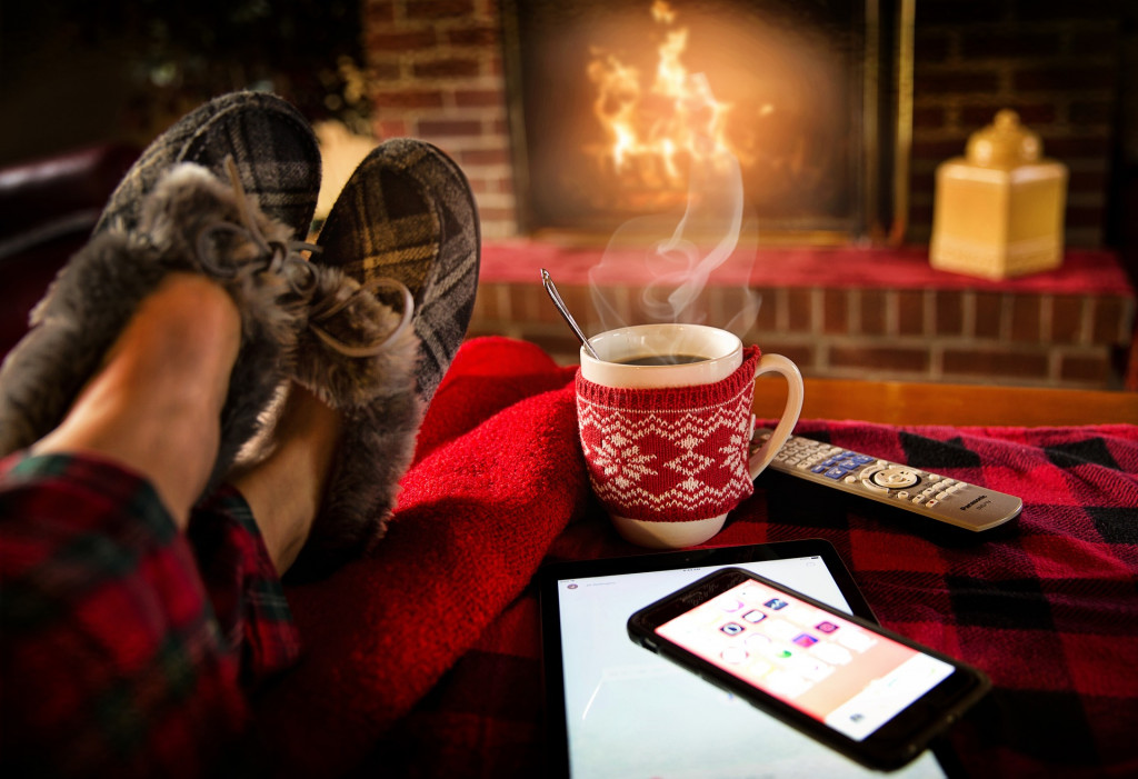 Relaxing by a Fire