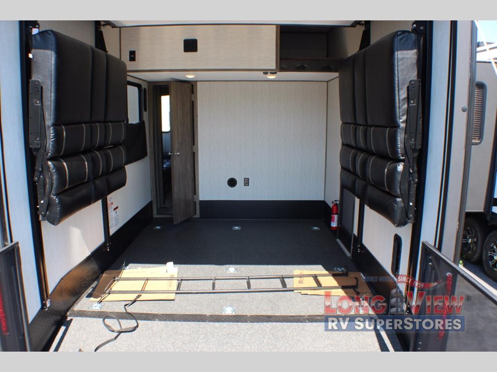 Toy hauler garage space